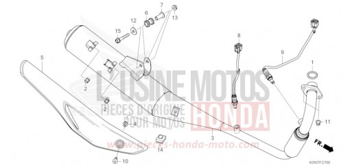 EXHAUST MUFFLER CBF125MEFT de 2026